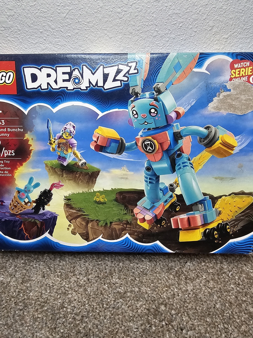 LEGO Dreamzzz Blue Teal Bunny Robot with Yellow and Pink Accents